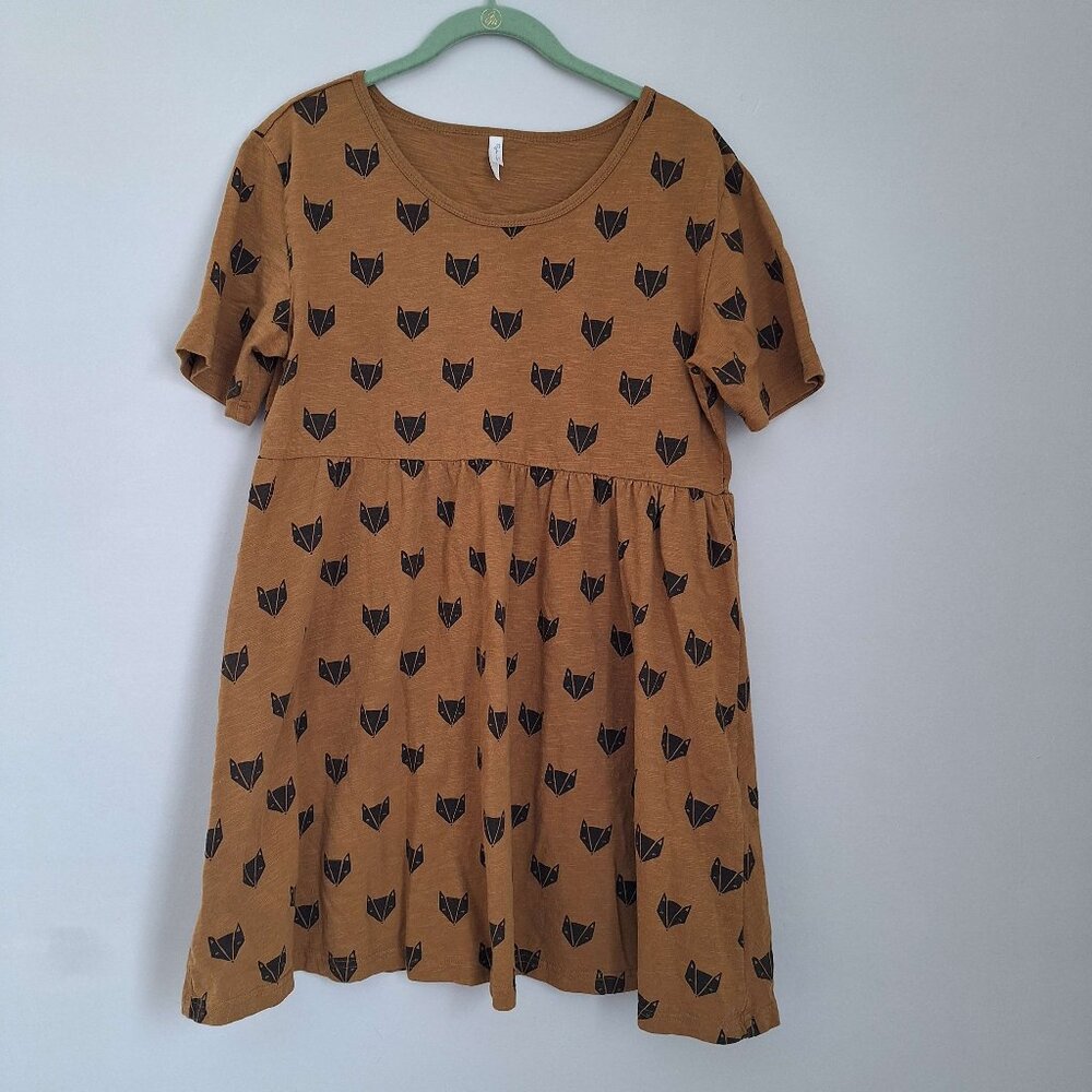 Rylee + Cru Fox Print Mini Short Sleeve Dress